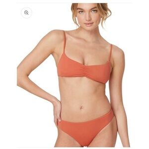 NWT Andie Symi Festival Bikini Set Natural Cedar Women’s Size XL UPF 50+